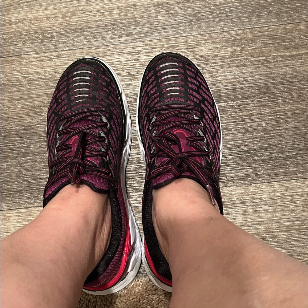 Hoka Women's Black and Purple Athletic Running Shoes - Picture 3 of 3